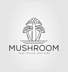 Three Mushroom Or Fungus Or Fungi Plant Logo