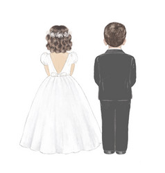 Girl And Boy On Their First Holy Communion Hand