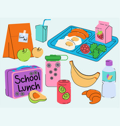 Hand-drawn Of School Lunch