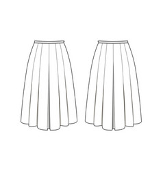 Midi Pleated Skirt