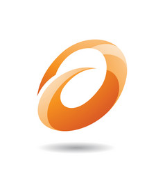 Orange Abstract Oval Round Spiky Icon For