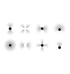 Wave Sonar Radar With Signal Icon Pulse