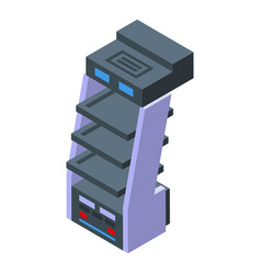 Ai Robot Waiter Icon Isometric Hotel