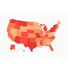 Colorful United States Divided Map