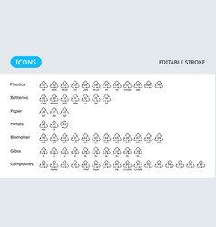 Recycling Codes Icons