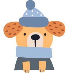 Dog In Sweater And Hat