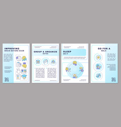 Improving Brain Before Exam Blue Brochure Template