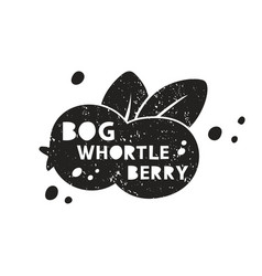 Bog Whortleberry Grunge Sticker Black Texture