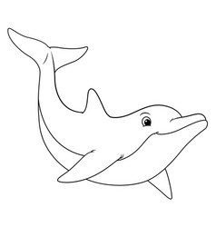 Dolphin Cartoon Animal Bw