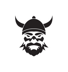 Face Angry Man Viking Logo Design Graphic Symbol