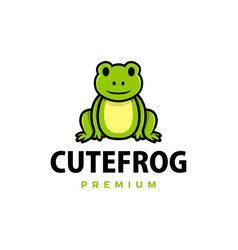 Cute Frog Cartoon Logo Icon