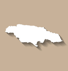 Jamaica Country Map Silhouette