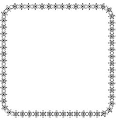 Snowflake Square Frame Winter Round