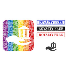 Textured Royalty Free Badge And Dotted Mosaic Bank