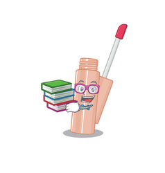 A Diligent Student In Lip Tint Mascot Design