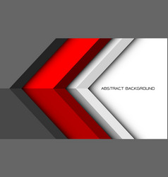 Abstract Red Grey White Arrow Direction Geometric