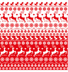 Christmas Folk Art Seamless Pattern Set