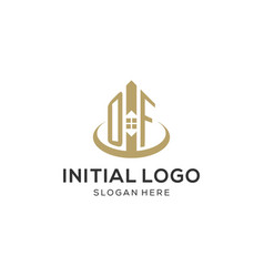 Initial Of Logo With Creative House Icon Modern