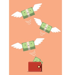 Money Bill Flying Out Of Wallet