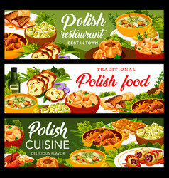 Polish Cuisine Restaurant Dishes Banners