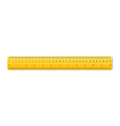 Realistic Plastic Ruler With Measurement Scale