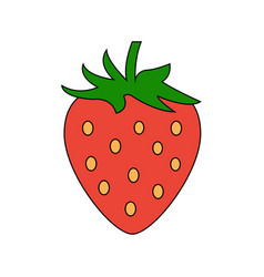 Red Strawberry On White Background