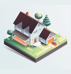 Family House Building Isometric