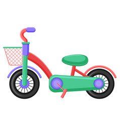 Children Bicycle On White Background