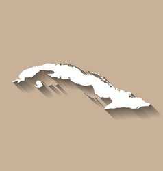 Cuba Country Map Silhouette