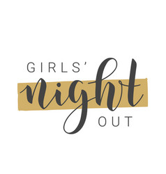 Handwritten Lettering Girls Night Out