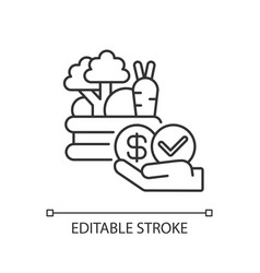 Affordable Food Linear Icon