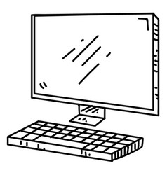 Basic Computer Hand Drawn Icon