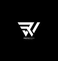 Creative Letter R W Modern Monogram Logo