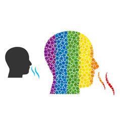 Dotted Nose Smell Composition Icon Of Lgbt-colored