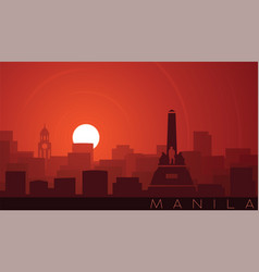 Manila Low Sun Skyline Scene