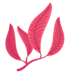 Red Leaves Branch Decorative Botany Floral Icon