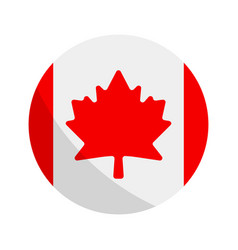 Modern Round Canadian Flag Icon