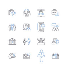 Trading Activity Line Icons Collection Stocks