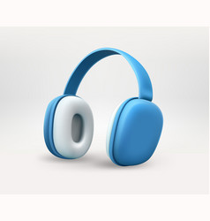 Blue Wireless Headphones Isolated On White