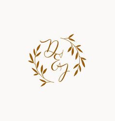 Dj Initial Wedding Monogram Logo