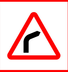 Warning Of Dangerous Turn Sharp Bend To The Right