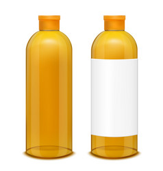 Glass Orange Bottle For Juice Shampoo And Water