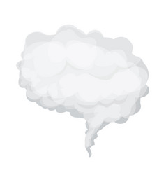 Grey Cloud Smoke Or Fog In Cartoon Style Isolated