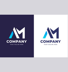 Modern Letter A And M Logo Design Template