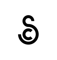 Sc Cs S C Letter Monogram Initial Based Logo