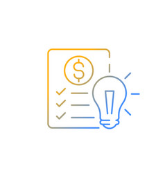 Financial Literacy Gradient Linear Icon