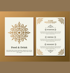 Gold Restaurant Menu With Elegant Ornamental Style