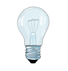 Hand Drawn Transparent Cartoon Style Light Bulb