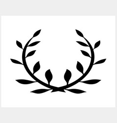 Laurel Wreath Icon Isolated Eco Clipart Branch