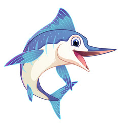 Little Marlin Fish Cartoon Animal